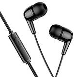 Навушники HOCO M97 Enjoy universal earphones гарнітура вакуумна з мікрофоном чорна, фото 3