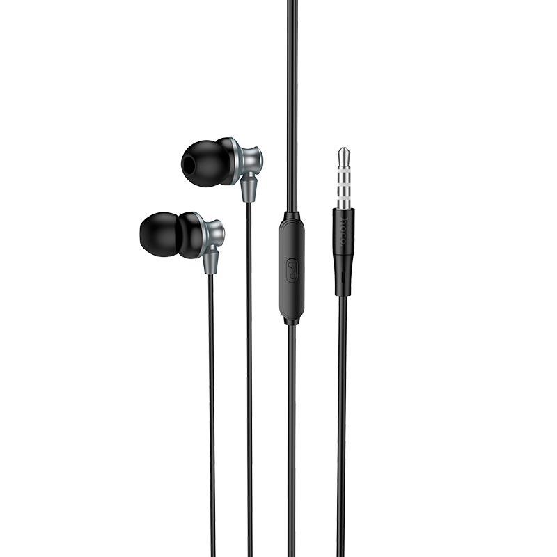 Навушники HOCO Delighted metal universal earphones with microphone M98 чорні, фото 1