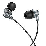Навушники HOCO Delighted metal universal earphones with microphone M98 чорні, фото 6