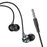Навушники HOCO Delighted metal universal earphones with microphone M98 чорні, фото 8