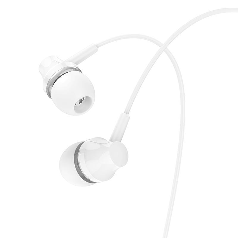 Навушники внутрішньоканальні BOROFONE BM74 Singer universal earphones з мікрофоном HD Mic 1.2m білі, фото 1