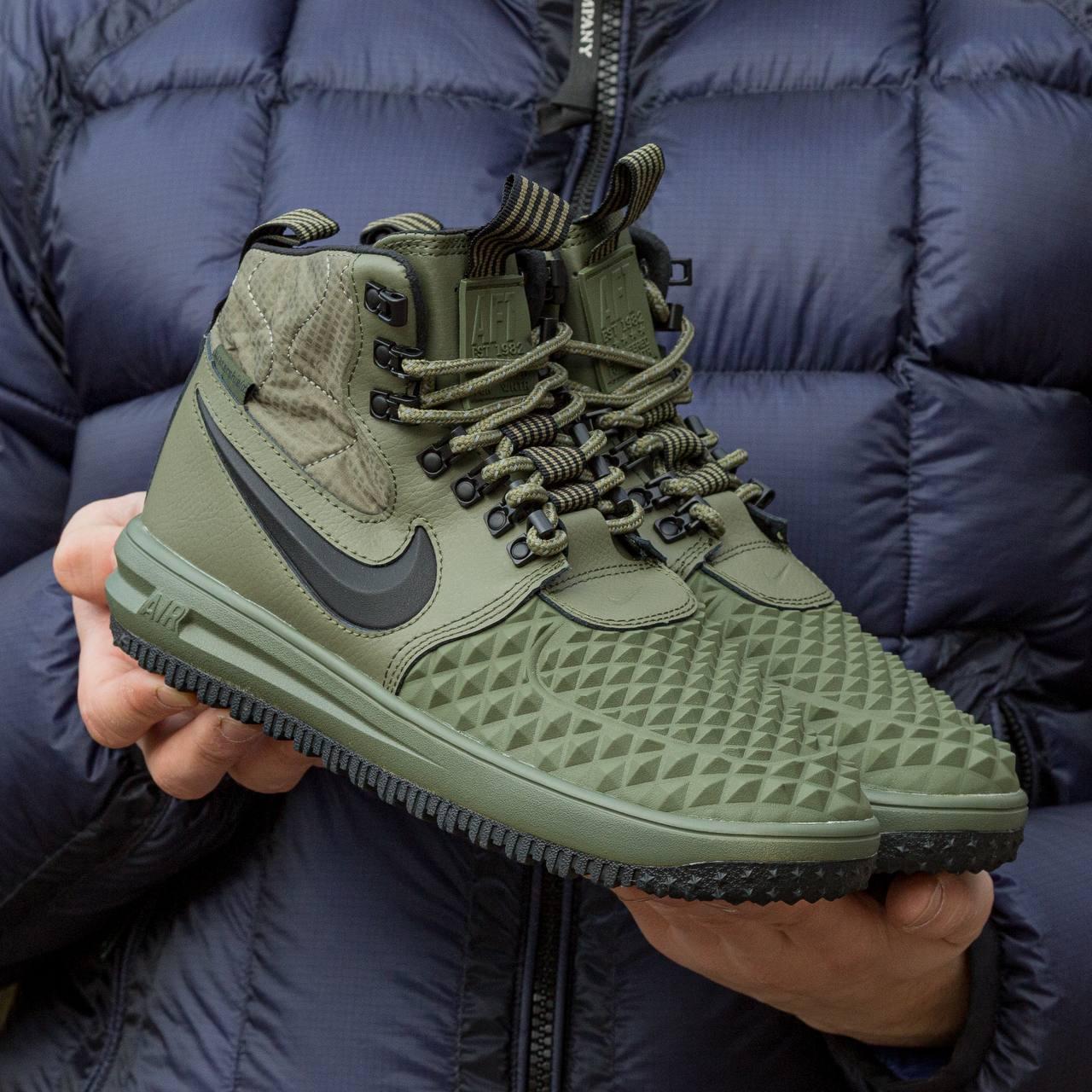 Кросівки чоловічі зелені зимові Nike Duckboot 17 "GREEN" (01561)