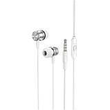Навушники BOROFONE Platinum metal universal earphones with microphone BM75 1.2m Hi-Fi чорні, фото 3