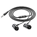 Навушники BOROFONE Platinum metal universal earphones with microphone BM75 1.2m Hi-Fi чорні, фото 6