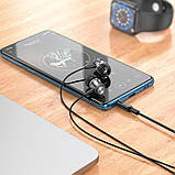 Навушники BOROFONE Platinum metal universal earphones with microphone BM75 1.2m Hi-Fi чорні, фото 8