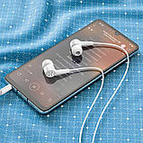 Навушники з мікрофоном HOCO M104 Gamble universal 6931474789204 білі, фото 4