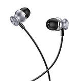 Наушники HOCO Fountain metal universal earphones with microphone M106 черные, фото 5