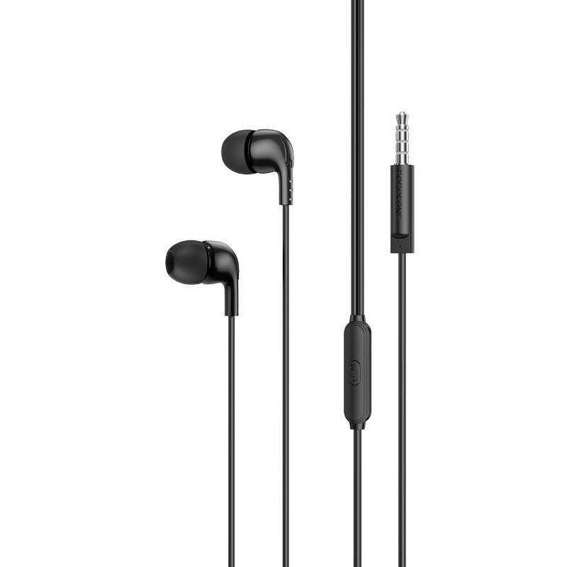 Навушники Borofone Craft universal earphones with mic BM83 чорні, фото 1