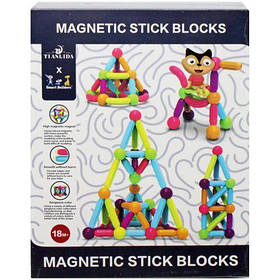 Конструктор магнітний "Magnetic stick blocks" (46 дет) [tsi223945-TSI]