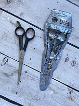 Ножиці перукарські Solingen у сірих чохлах