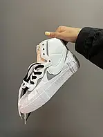 Женские кроссовки NIKE BLAZER x SACAI WHITE / BLACK