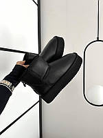 Зимние женские ботинки UGG MINI PLATFORM BLACK LEATHER