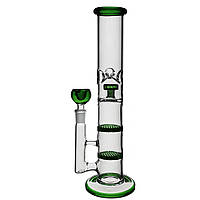 Скляна Трубка Для Куріння З Фільтруванням Bong Double Percolator Green