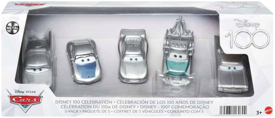 Ігровий набір трьох героїв із мультфільму Тачки (Disney Pixar Cars Die-cast 5-Pack 100 Celebration) від Mattel, фото 1