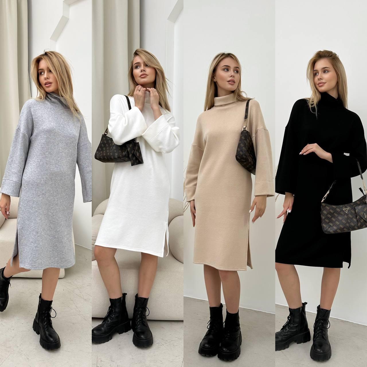 Ангорова сукня тепла з розрізами по бокам дуже зручна (Норма), фото 1