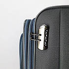 Валіза дорожня 3 в 1 трійка тканинна на колесах у різних кольорах Cans Синя, фото 4