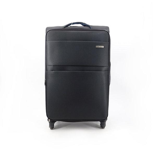 Валіза дорожня 3 в 1 трійка тканинна на колесах у різних кольорах Cans Чорна, фото 1