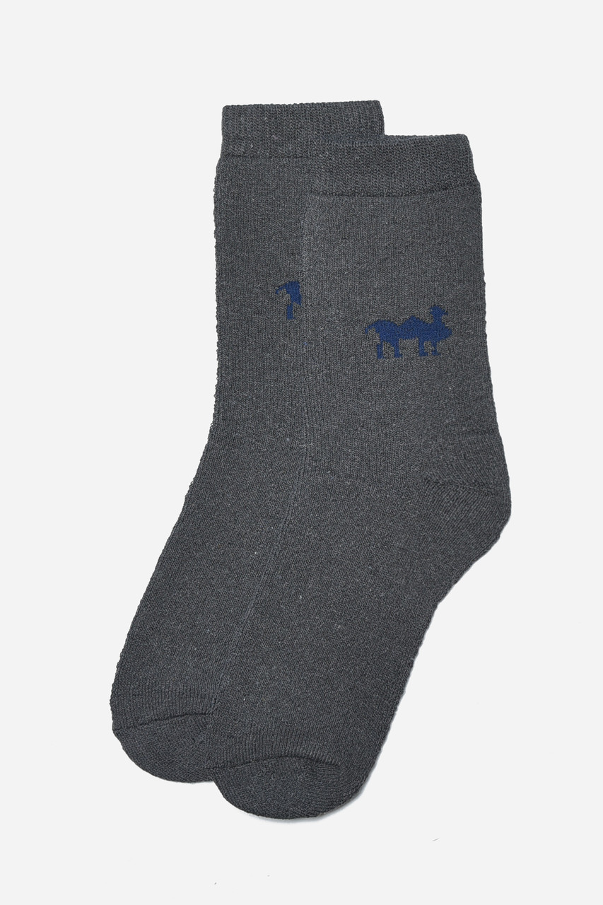 Шкарпетки чоловічі махрові темно-сірого кольору р.42-48 190393M, фото 1