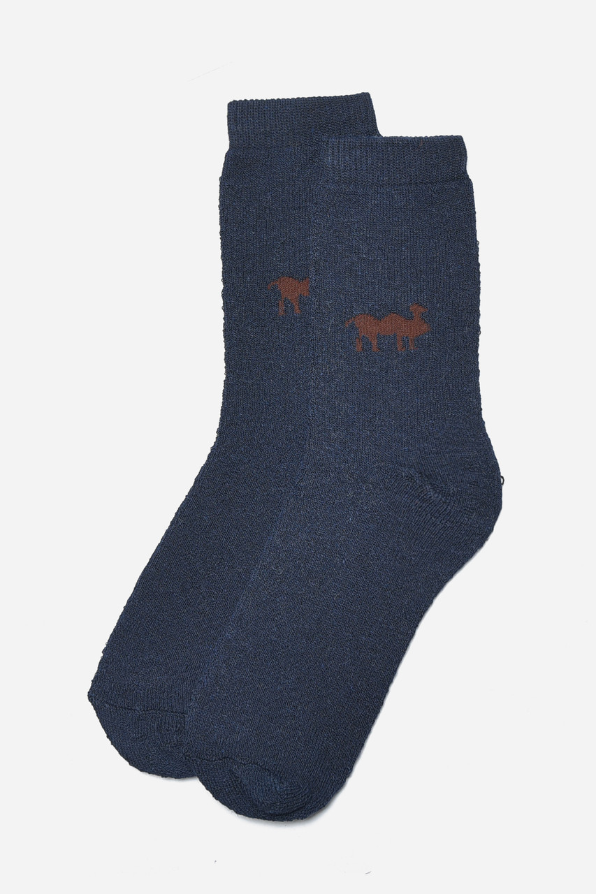 Шкарпетки чоловічі махрові темно-синього кольору р.42-48 190392M, фото 1