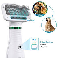 Щітка - фен 2 в 1 Pet Grooming Dryer для сушки щерсті після купання для собак і котів, фото 3