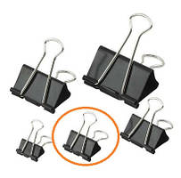 Біндер зажим 25 мм, 12 шт./уп. чорний. BuroMax