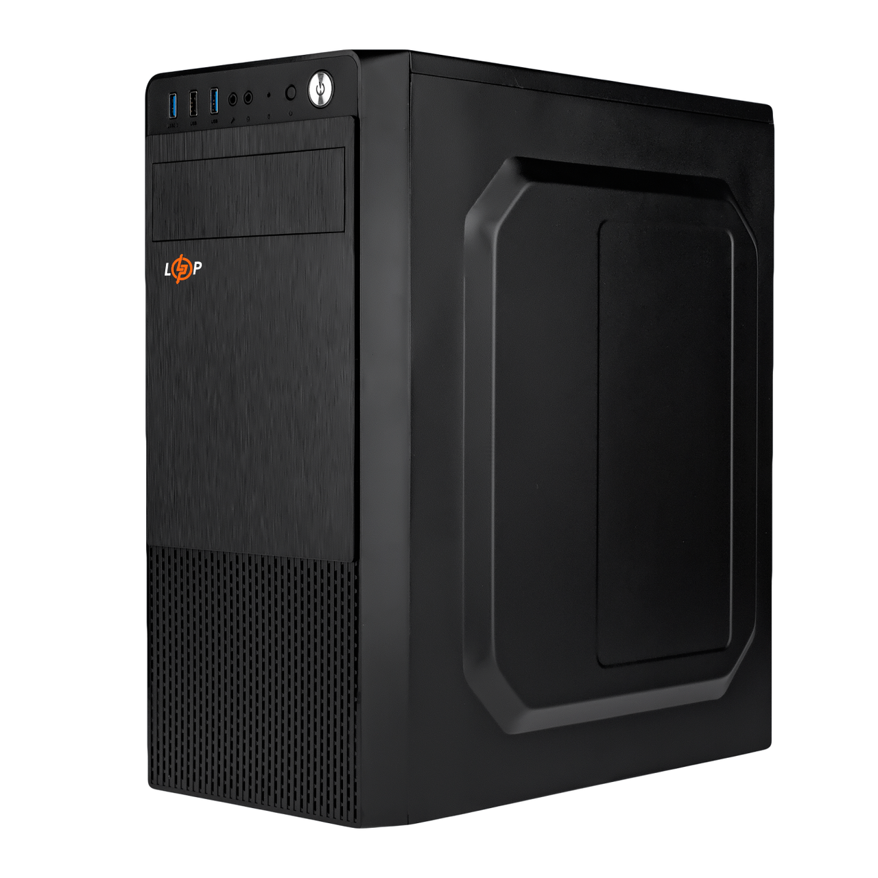 Корпус БЕЗ БЖ LP 2109 - black case chassis cover 1xUSB2.0, 2xUSB3.0