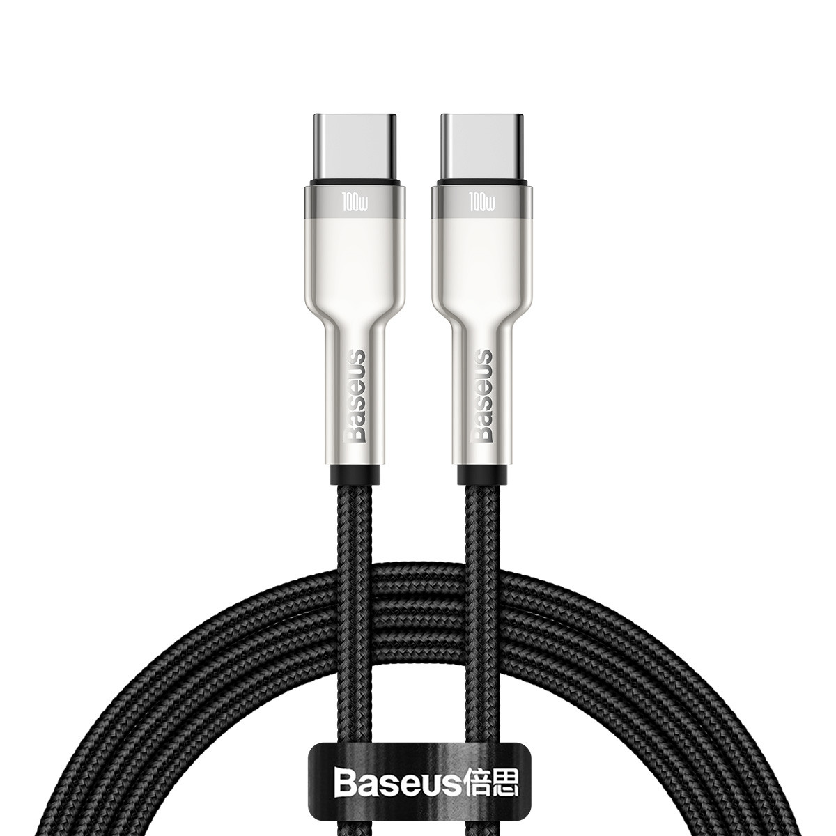 Кабель Baseus Cafule Type-C to Type-C PD 100W 1M Чорний (CATJK-C01)