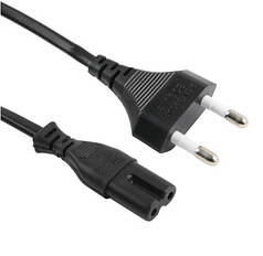 Кабель живлення 1.8m, 0.5mm, PC-184/2 CEE7 / 16-C7 2 pin (для побутової техніки), Black, OEM Q600