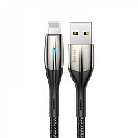 Кабель Baseus Horizontal USB 2.0 to Lightning 2.4A 1M Чорний (CALSP-B01)