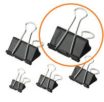 Біндер зажим 51 мм, 12 шт./уп. чорний. BuroMax