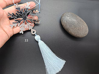 Сніжинка Пухнаста з пензлем — ялинкова прикраса #33