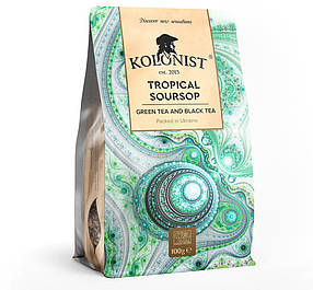 Чай Kolonist 100 г чорний і зелений Tropicai Soursop