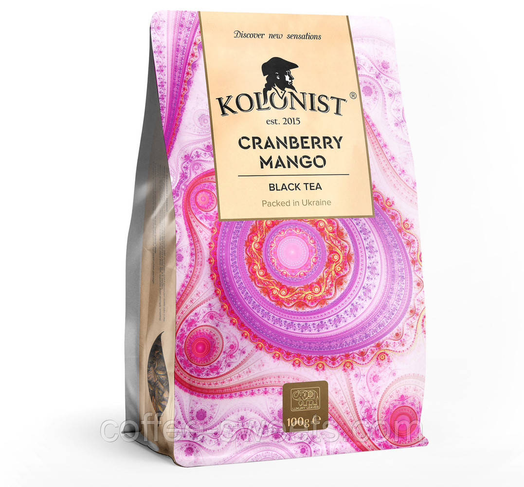 Чай Kolonist 100 г чорний Cranberry Mango OP