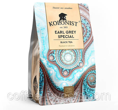 Чай Kolonist 100 г чорний Earl Grey Special, фото 1