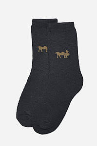 Шкарпетки чоловічі махрові чорного кольору розмір 42-48 166914P