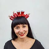 Новорічний обруч з черевиками Санти (Діда Мороза) та подарунками для дорослих та підлітків, фото 2