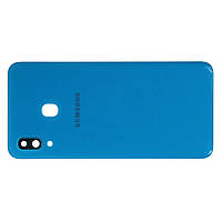 Задняя крышка для смартфона Samsung A305F/DS Galaxy A30 со стеклом камеры синая