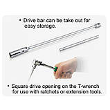 Ключ свічний з магнітом Т-подібний TOPTUL 16мм L450мм CTHB1645, фото 2