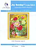 Набір для вишивання за нанесеною на канву схемою "The peony vase 2". AIDA 14CT printed, 35*45 см, фото 3