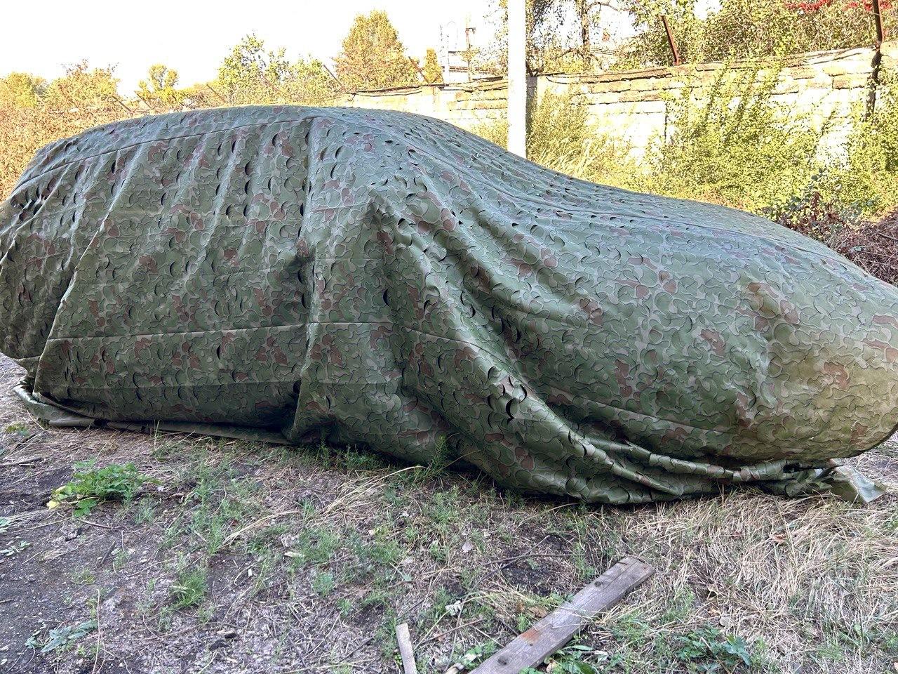 Маскувальна сітка лисття 5х6м для автомобіля, пікапа, позашляховика та техніки Камуфляж (листя)