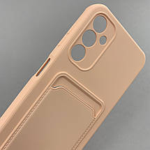 Чохол для Samsung Galaxy A14 4G / 5G однотонний чохол з кишенею для картки на самсунг а14 персиковий x0u, фото 4