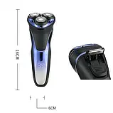 Електробритва акумуляторна чоловіча VGR V-306 / Тример для вологого та сухого гоління, фото 5