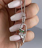 Срібний кулон жіночій котик родій, фото 2