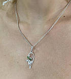 Срібний кулон жіночій котик родій, фото 3