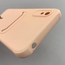 Чохол для Xiaomi Redmi 9A однотонний чохол з кишенею для картки на телефон сяомі редмі 9а персиковий x0u, фото 6
