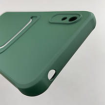 Чохол для Xiaomi Redmi 9A однотонний чохол з кишенею для картки на телефон сяомі редмі 9а темно-зелений x0u, фото 6