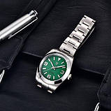 Механічний з автопідзаводом годинник для дайвінгу (20 АТМ) Pagani Design PD-1692 Silver-Green, фото 4