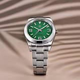 Механічний з автопідзаводом годинник для дайвінгу (20 АТМ) Pagani Design PD-1692 Silver-Green, фото 3