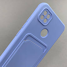 Чохол для Xiaomi Redmi 9C однотонний чохол з кишенею для картки на телефон сяомі редмі 9с бузковий x0u, фото 4