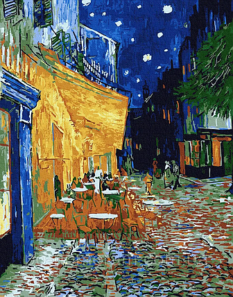 Рукітвор Картина за номерами (BK-GX21888) Нічне кафе Ван Гог, 40 х 50 см,, фото 1